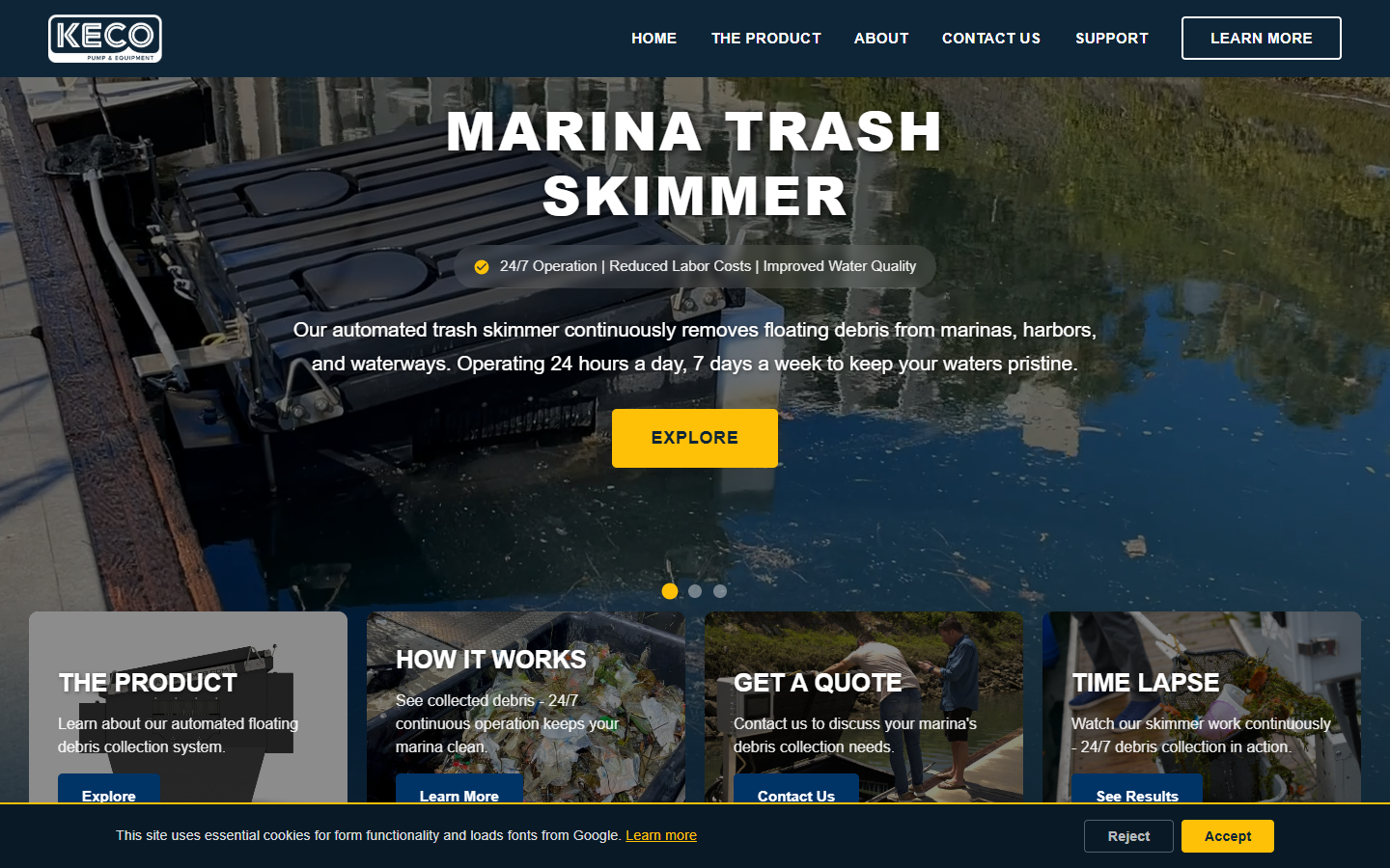 Marina Trash Skimmer - Built by Kronify